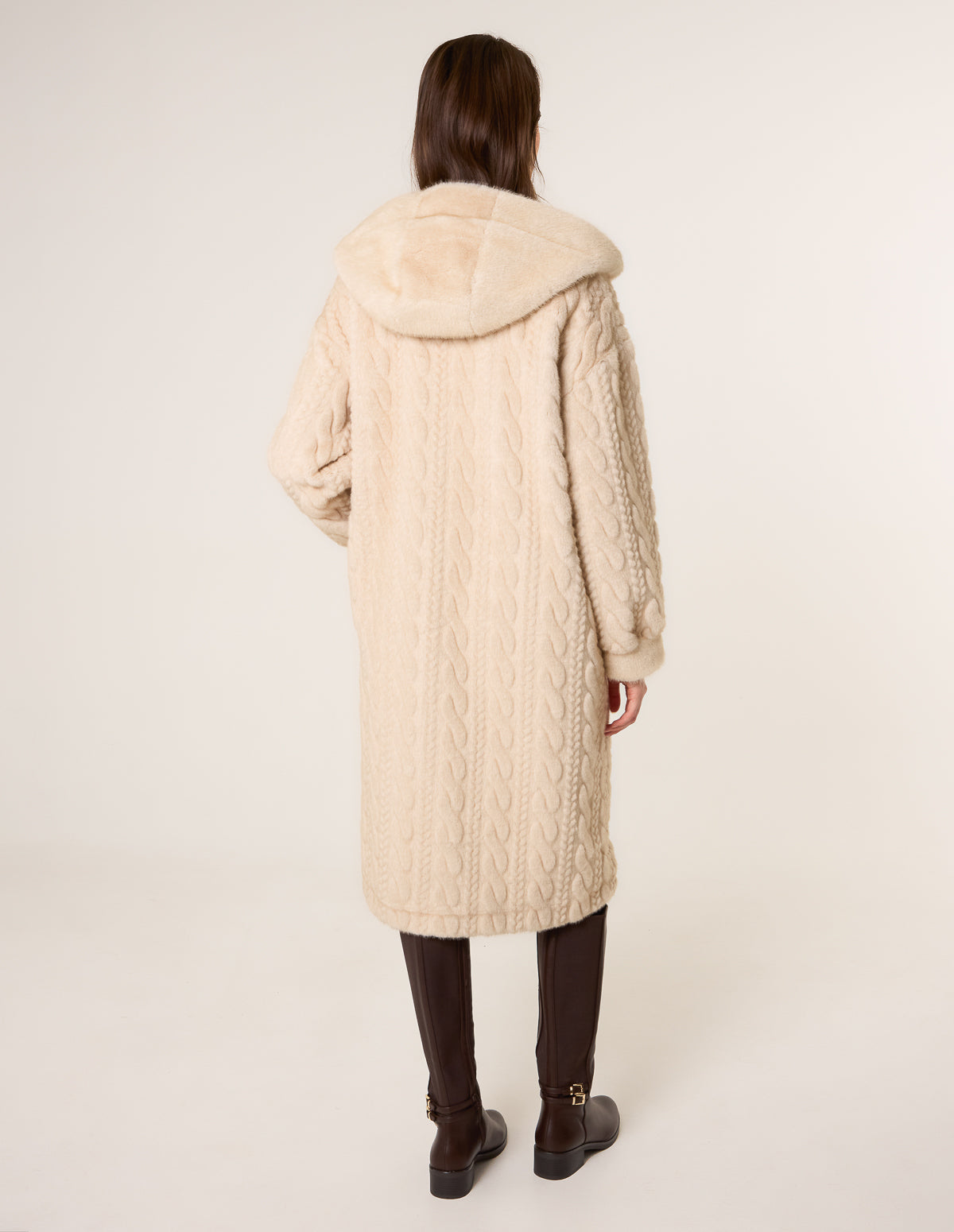 Long Faux Fur Cardigan