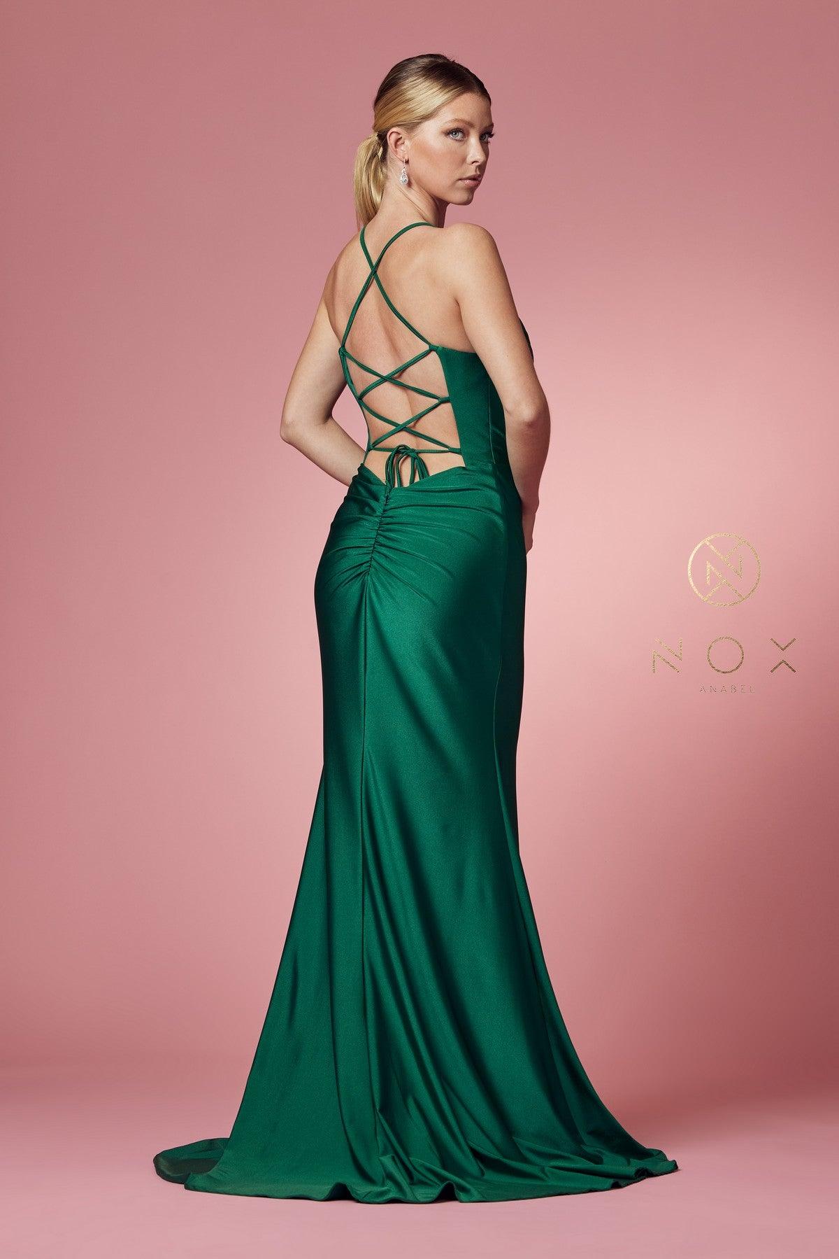Fit and Flare Long Prom Dress