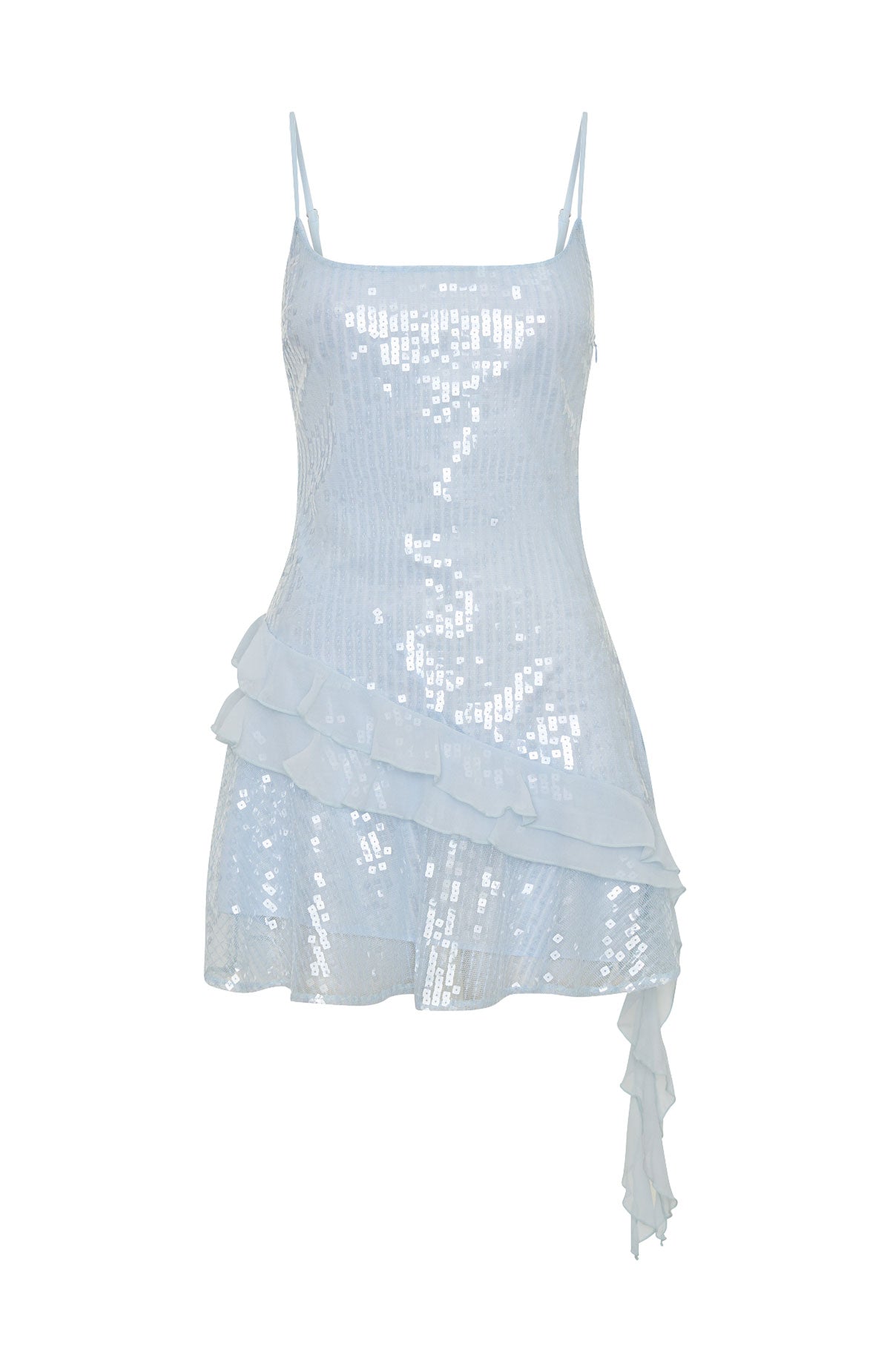 Supernova Sequin Mini Dress Ice Blue