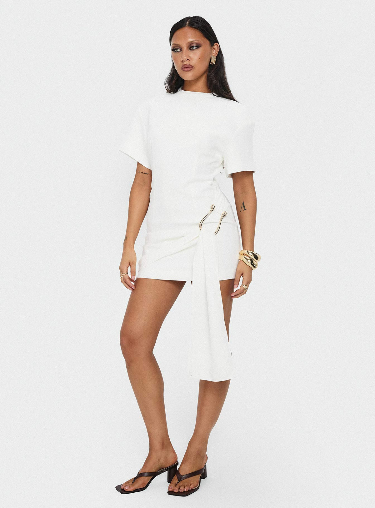 Martini Mini Dress Porcelain