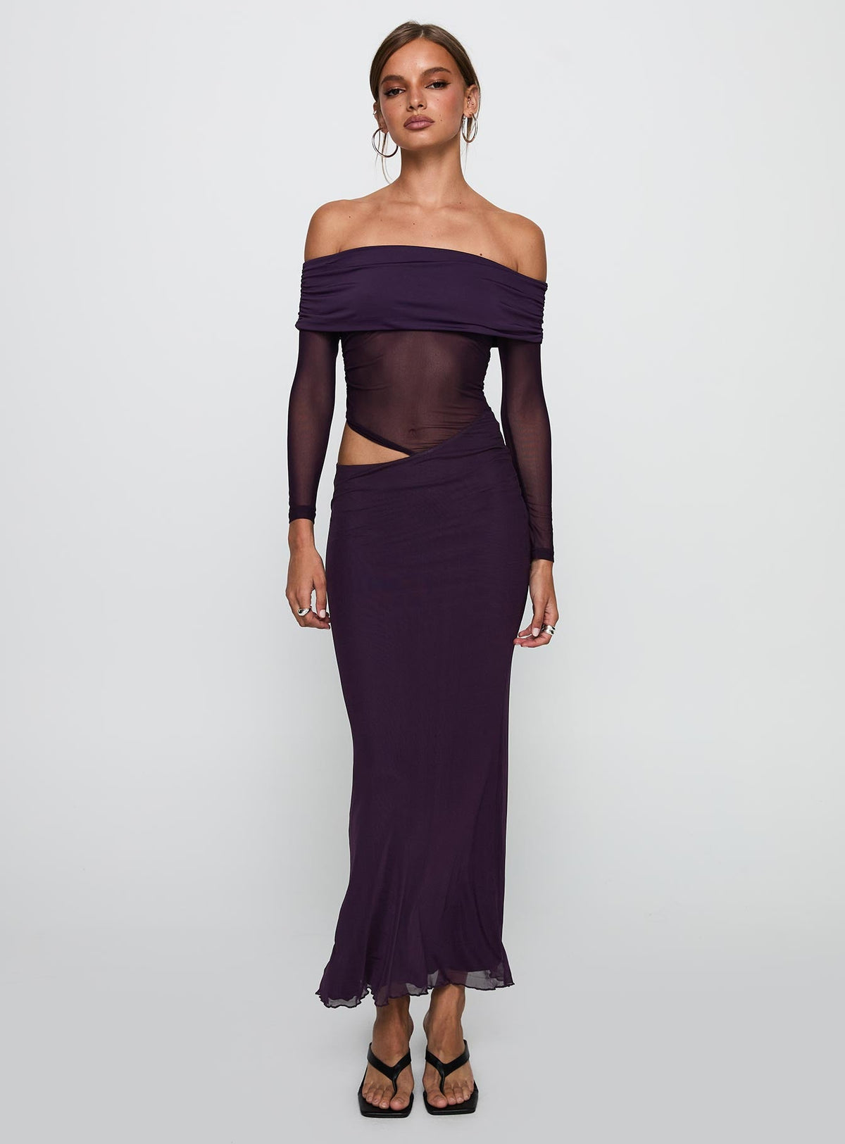 Soul Ties Long Sleeve Maxi Dress Purple