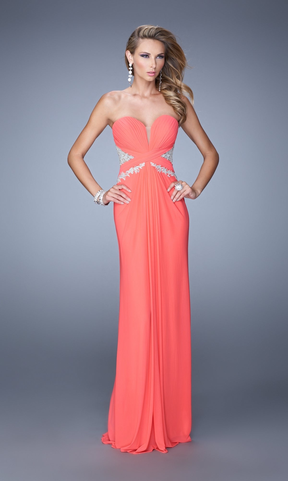 Long Formal La Femme Dress 21256