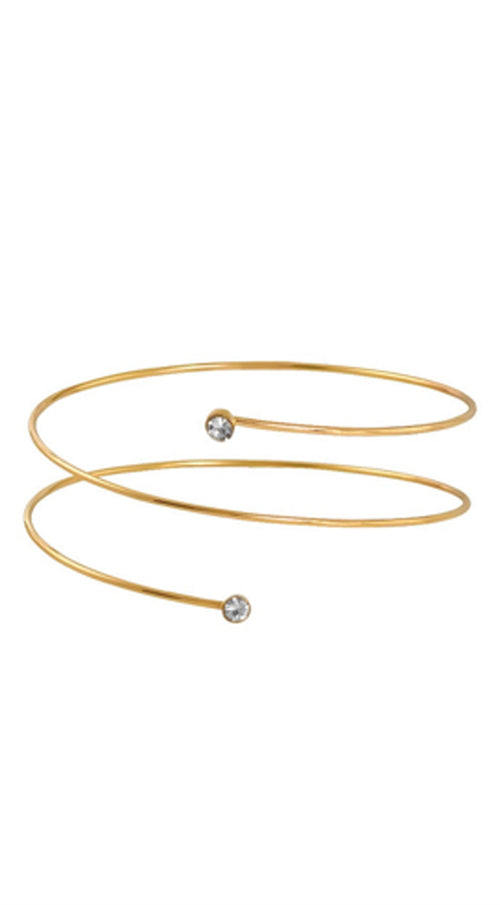 Kiki Triple Wrap Arm Cuff Bracelet- Gold