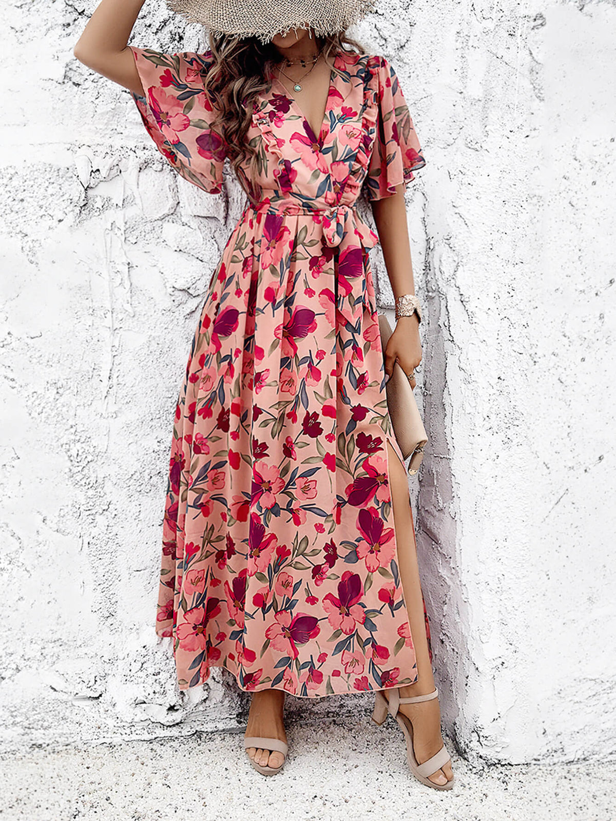 Mariela Floral Wrap Maxi Dress