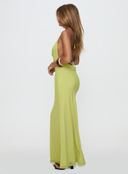 Rhaenyra Halter Maxi Dress Green