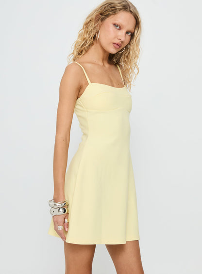 Skarlette Mini Dress Yellow