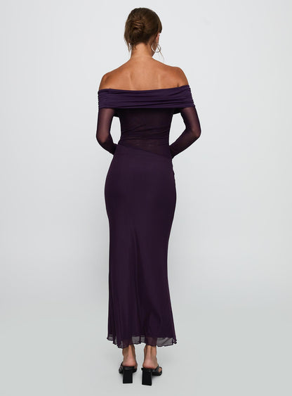 Soul Ties Long Sleeve Maxi Dress Purple