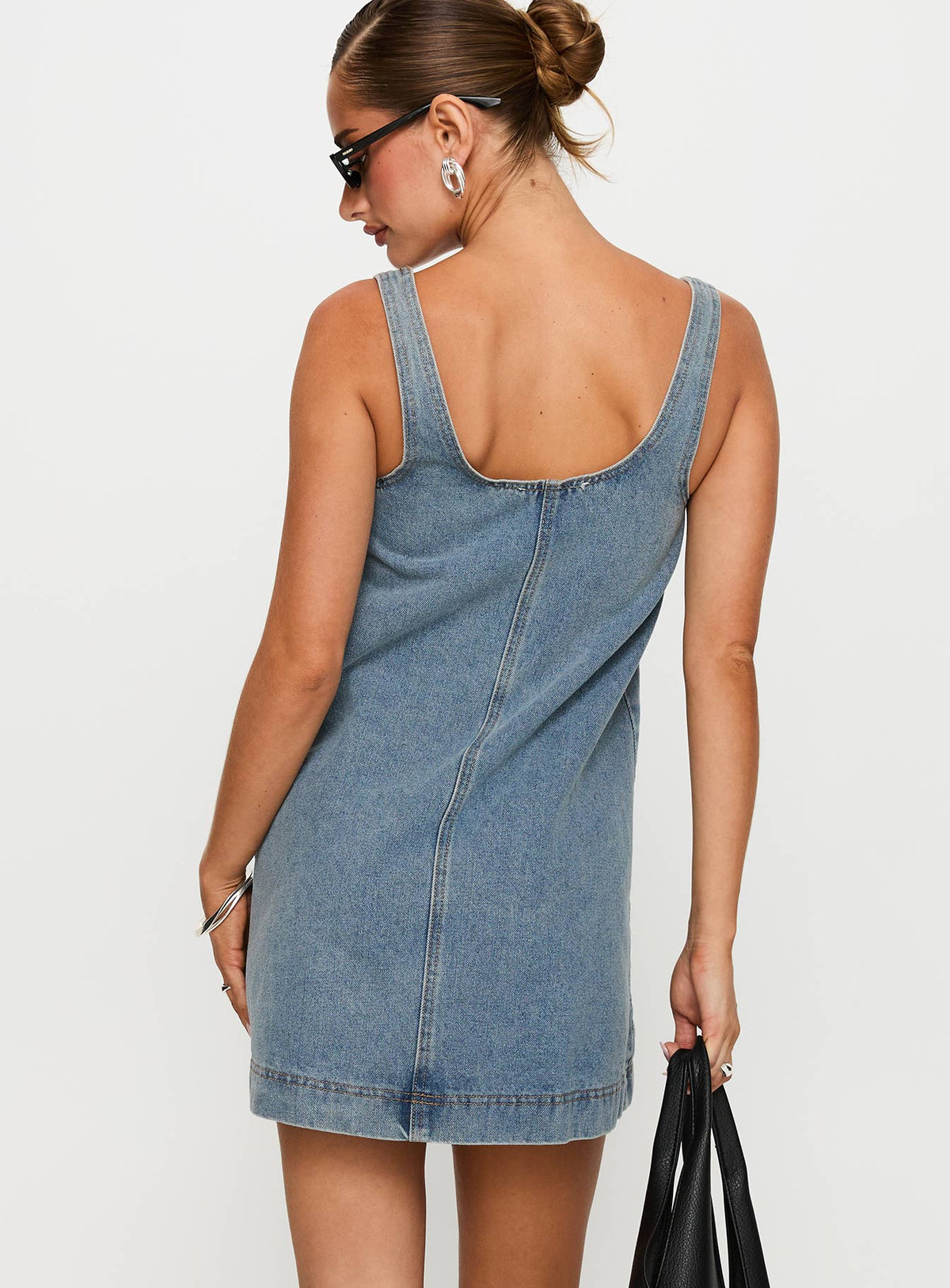 State Of Mind Mini Dress Blue Denim