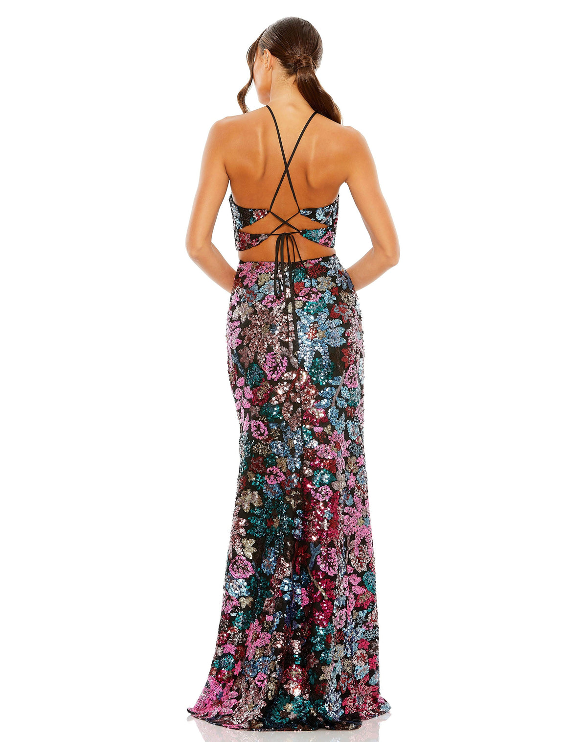 Long Halter Formal Prom Dress Halter Neckline Mac Duggal 49695
