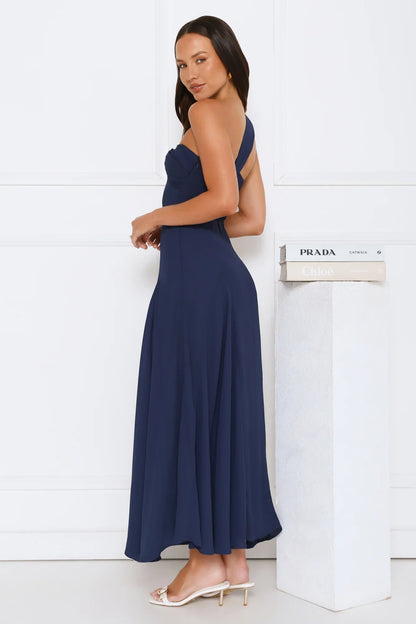 Styled Like A Star One Shoulder Maxi Dress