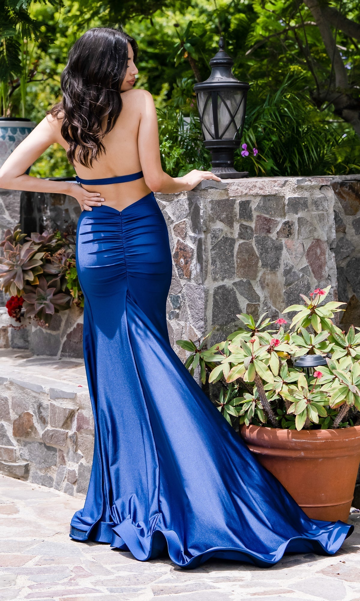 Form-Fitting One-Shoulder Long Dress 6802H by Atria