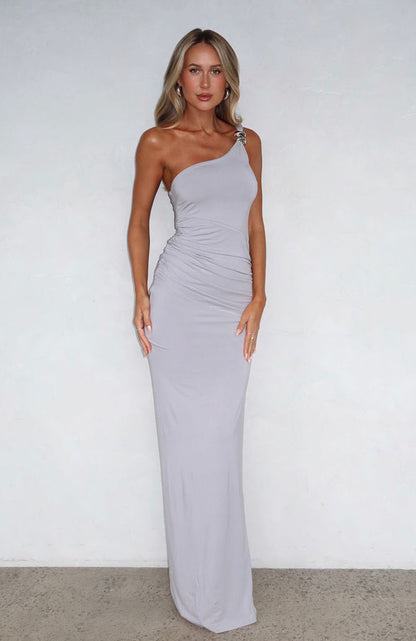She's A Boss Maxi Dress Grey