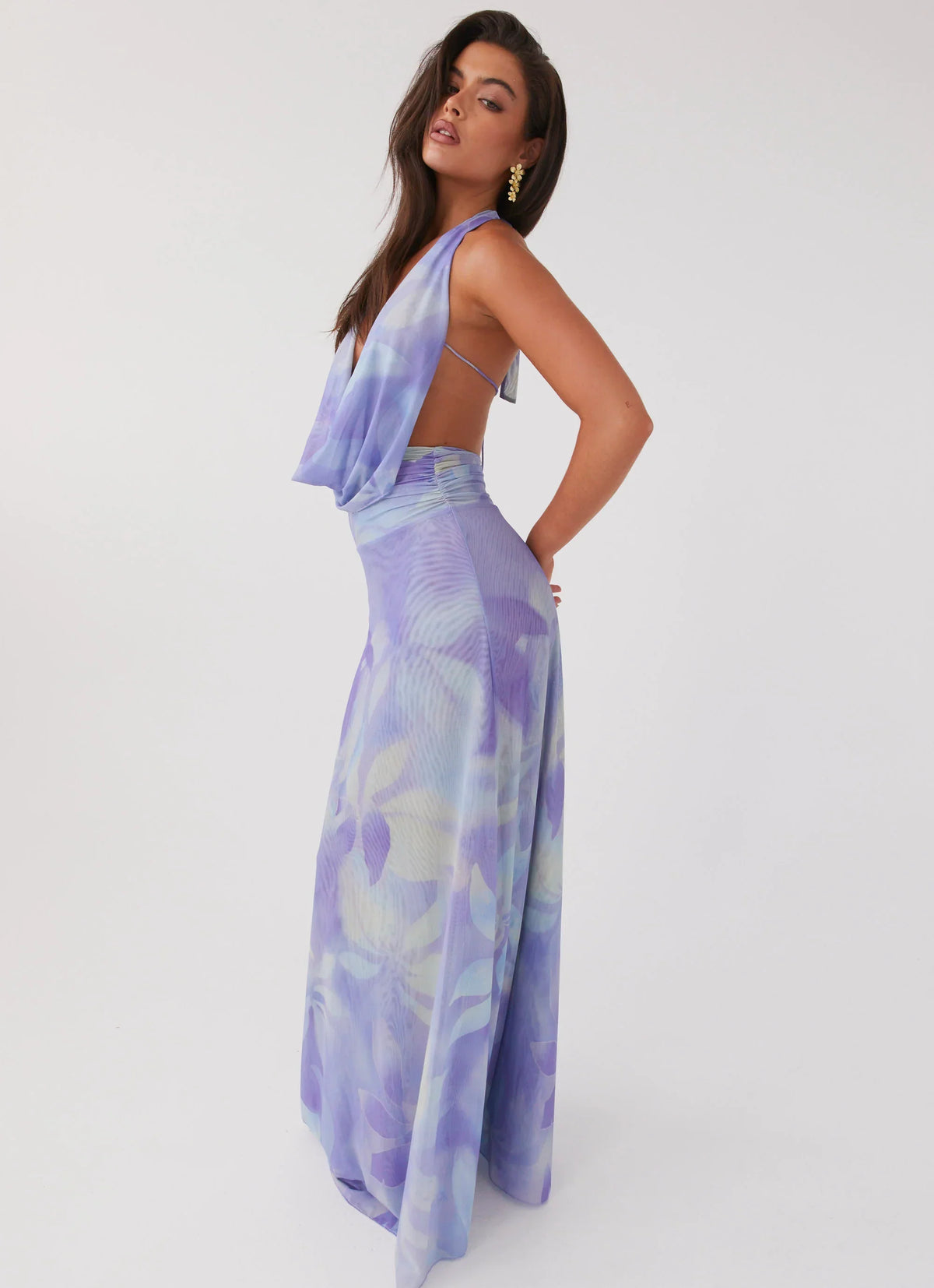 Elysia Mesh Maxi Dress - Purple Rain