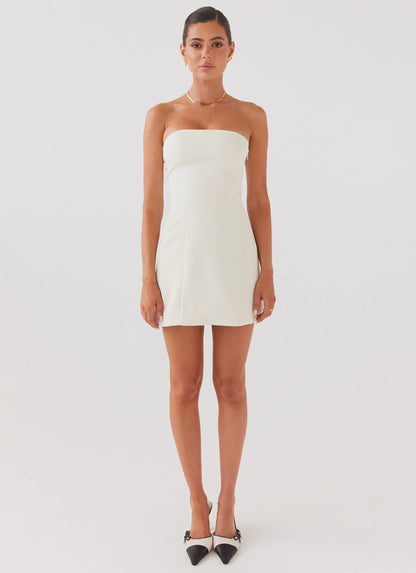 Ayanna Strapless Mini Dress - Ivory