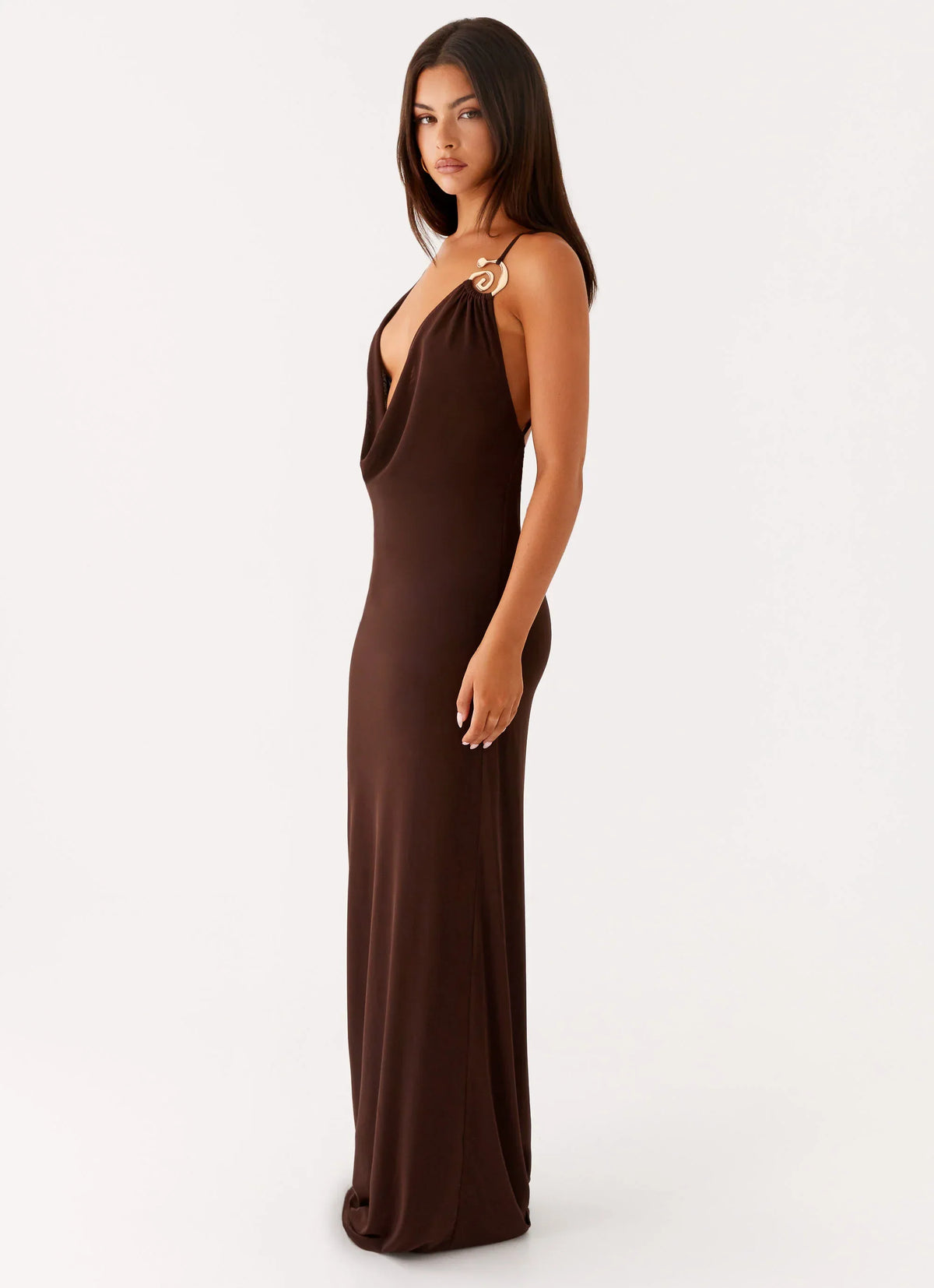 Game Player Maxi Dress - Chocolate