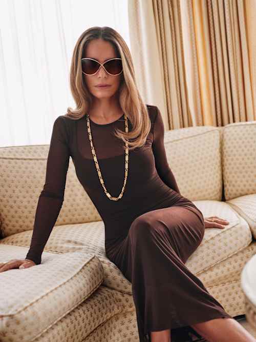 Rene Mesh Knit Dress