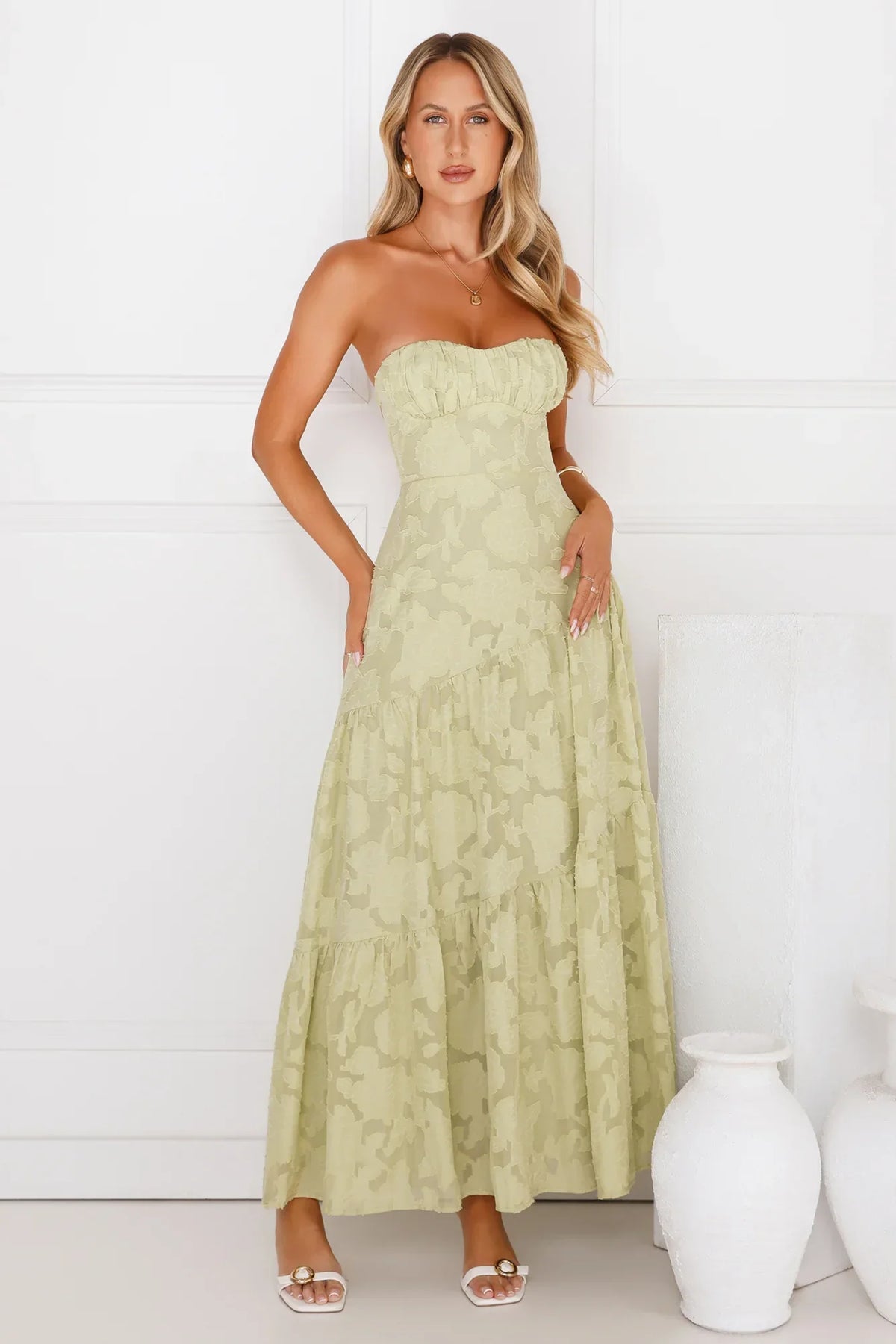 My Best Strapless Maxi Dress