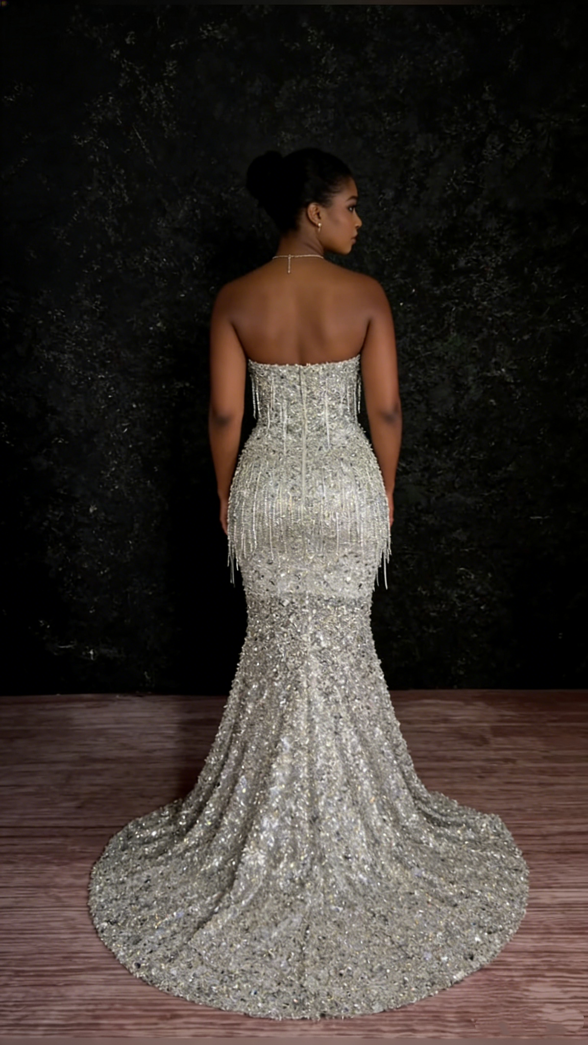 Classy Mermaid Sweetheart Silver Gray Sequins Prom Dresses Party Dress Long Evening Dresses AB2167