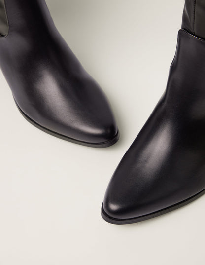 Knee High Leather Look Boots