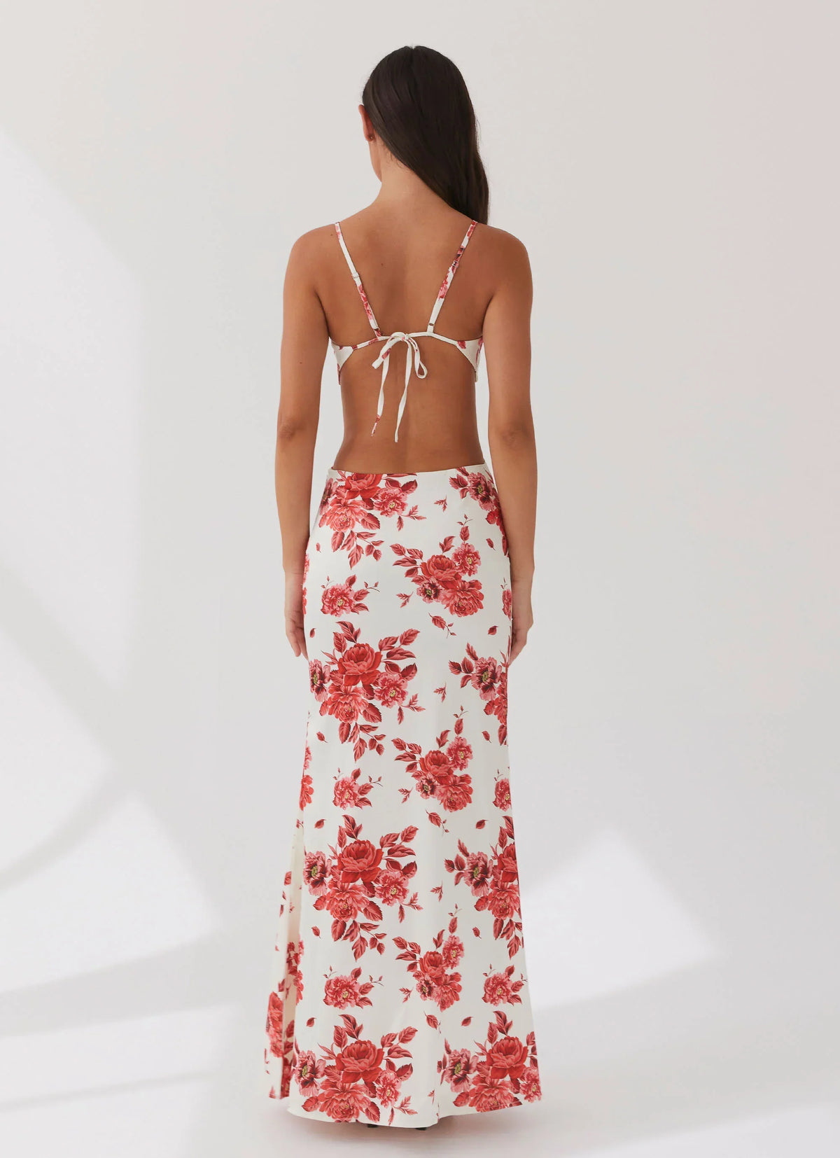 Rosie Satin Maxi Dress - Rosa Floria