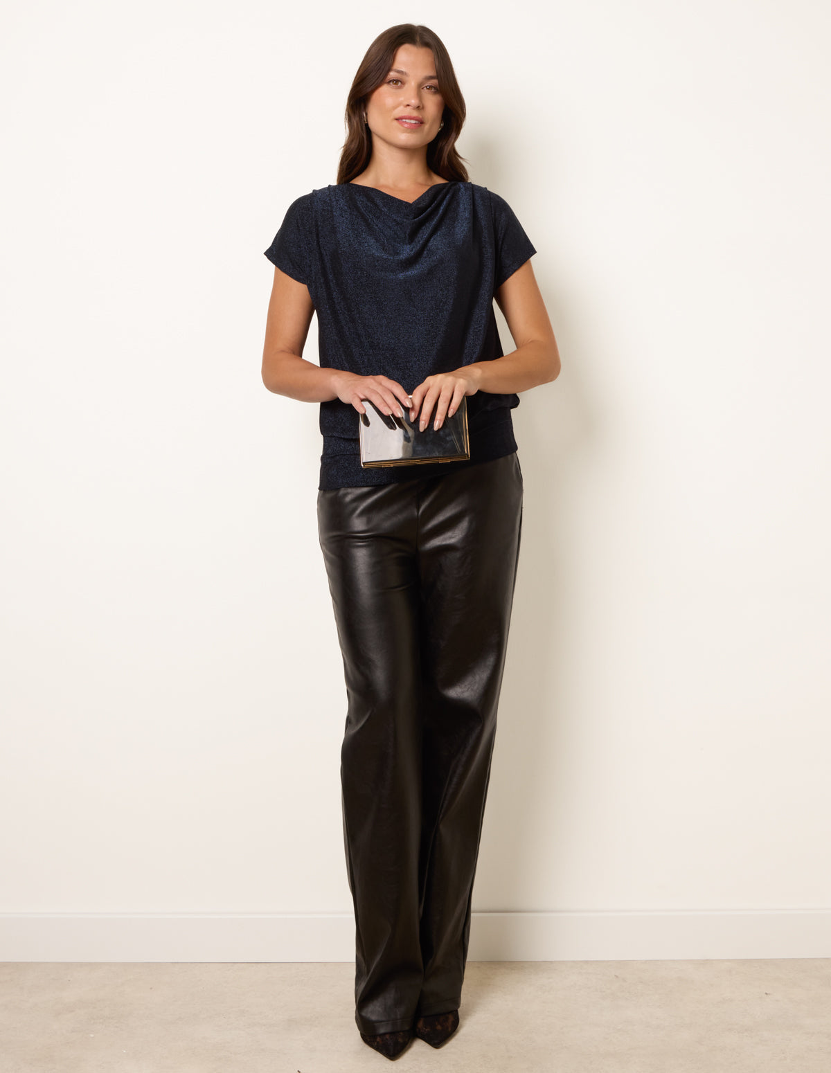 Cowl Neck Draped Top