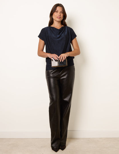 Cowl Neck Draped Top