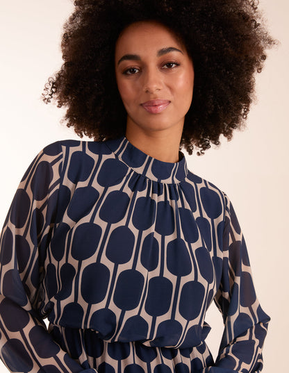 Geometric Print Dress