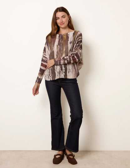 Metallic Paint Brush Top