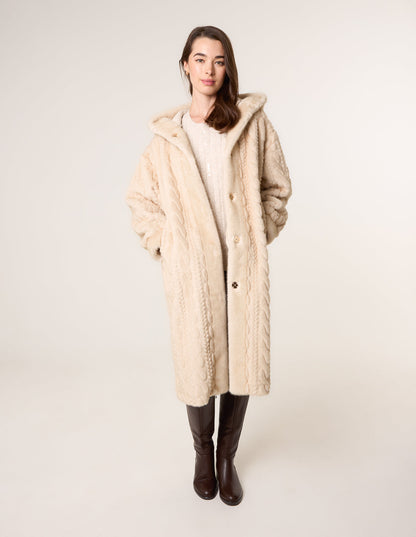 Long Faux Fur Cardigan