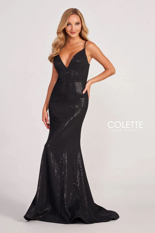 Colette CL2077 Long Prom Sequin Formal Dress