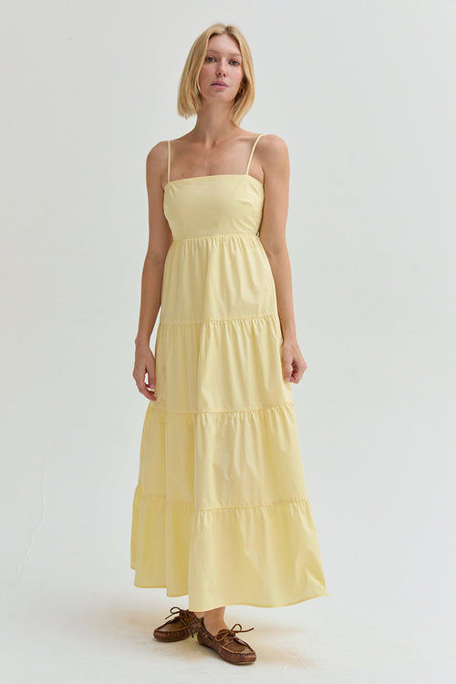 Iris Poplin Tiered Maxi Dress