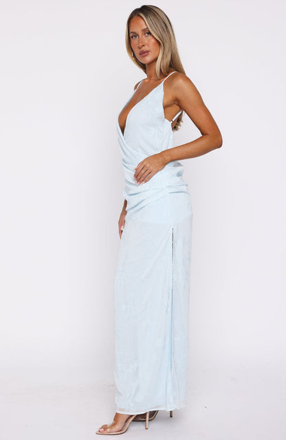 Soft But Sharp Maxi Dress Sky Blue