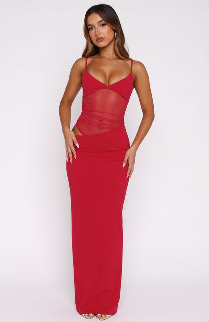 Call Me Up Maxi Dress Berry