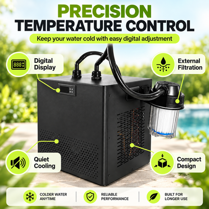 🔥 2°C Cold Plunge Ice Bath with T1 Chiller – 340L Portable Recovery Barrel