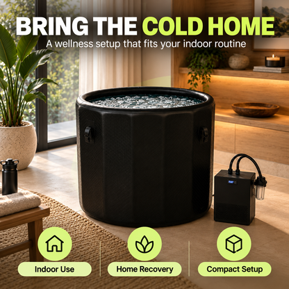 🔥 2°C Cold Plunge Ice Bath with T1 Chiller – 340L Portable Recovery Barrel