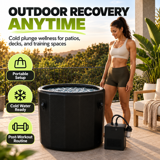 🔥 2°C Cold Plunge Ice Bath with T1 Chiller – 340L Portable Recovery Barrel