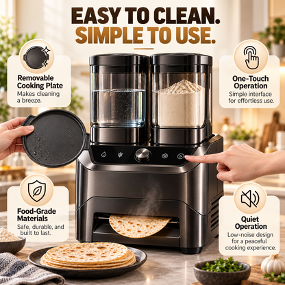 🔥 Limited-Time Sale – All-in-One Automatic Flatbread Maker with Smart Mixing & Cooking