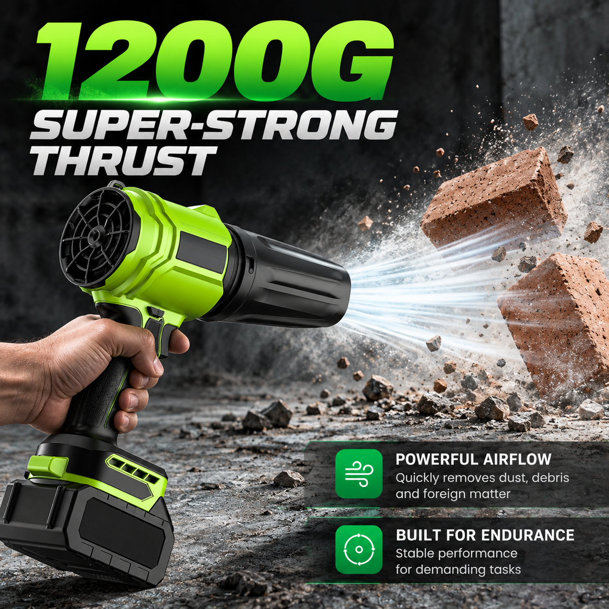 🔥 Fall Sale – 980,000 RPM Cordless Leaf Blower – 2 Batteries & Charger Included