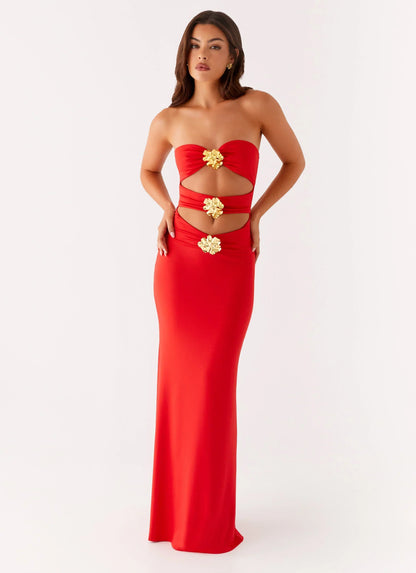 Raye Maxi Dress - Tangerine