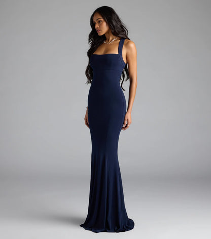 Nicola Strappy Tie-Back Mermaid Dress