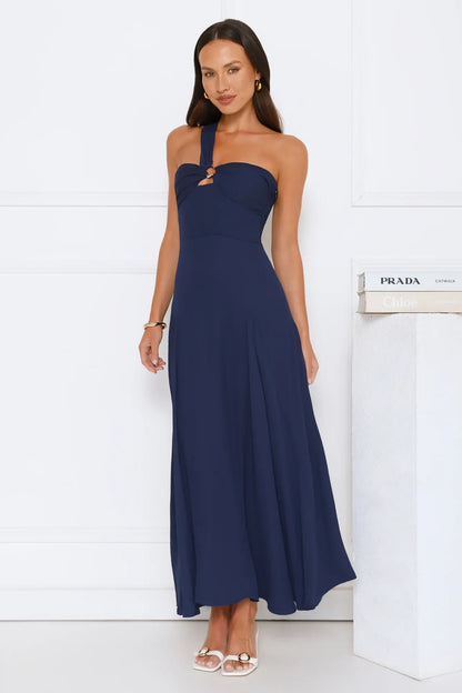 Styled Like A Star One Shoulder Maxi Dress