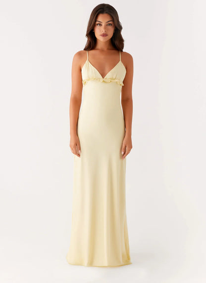 Elona Maxi Dress - Baby Yellow