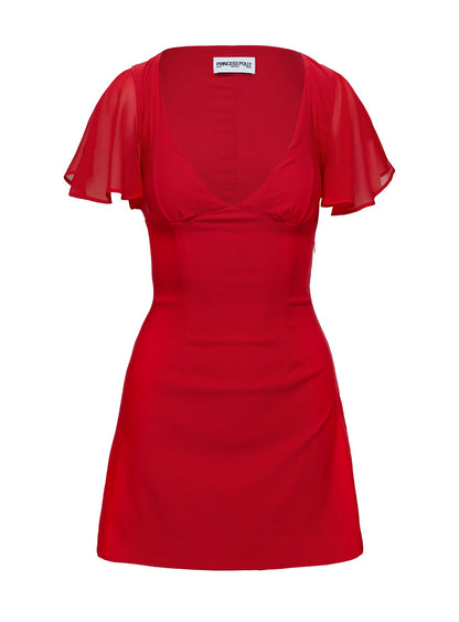 Florie Corset Mini Dress Red