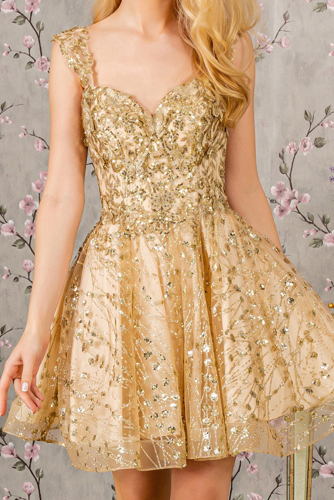 Short Cocktail Glitter Sequin Homecoming Dress