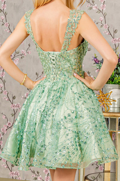 Short Cocktail Glitter Sequin Homecoming Dress