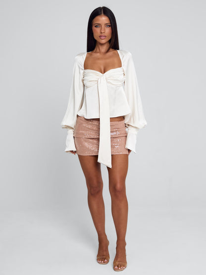 KAVANA MINI SKIRT ROSE GOLD