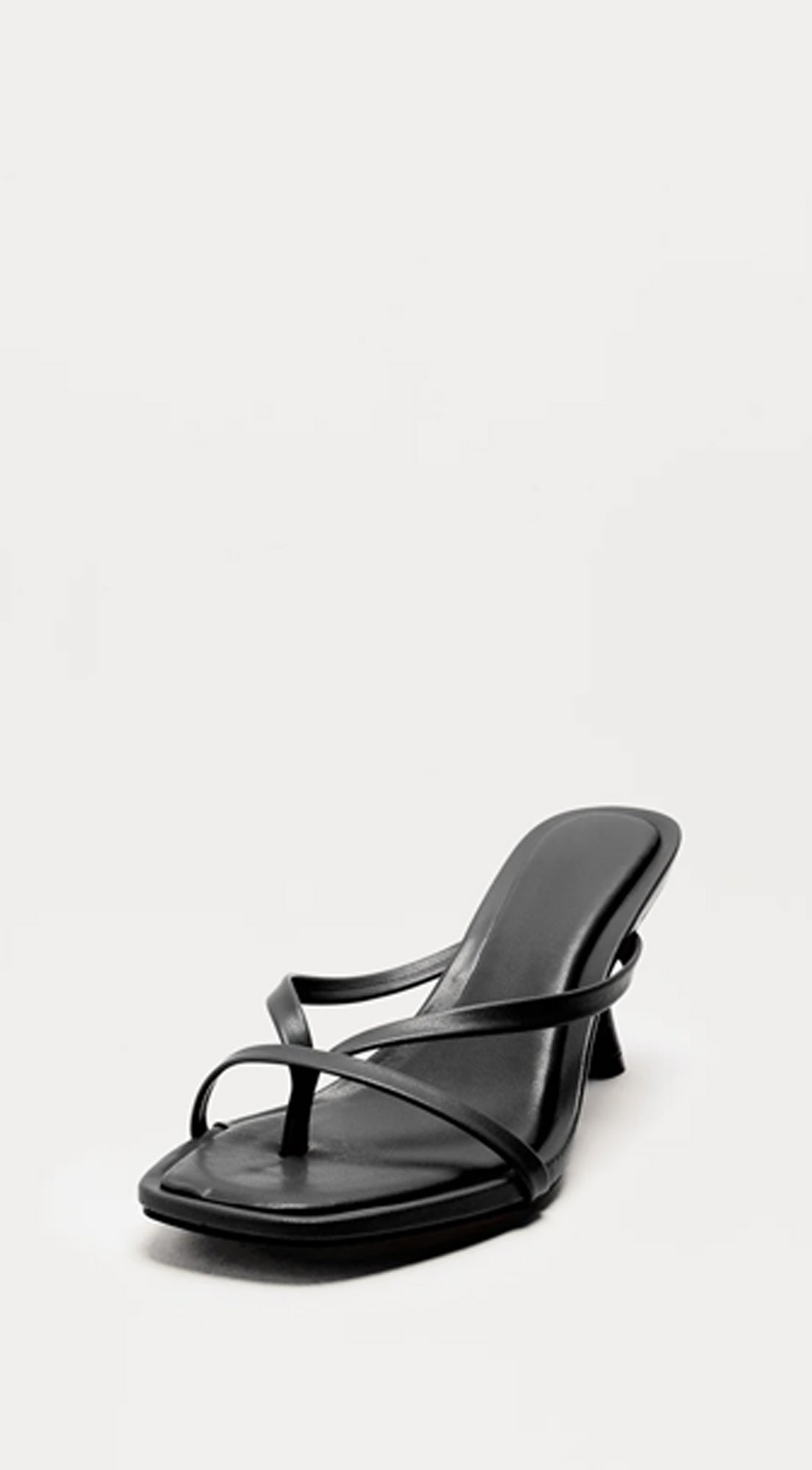 Samantha Thong Heel Mules - Black