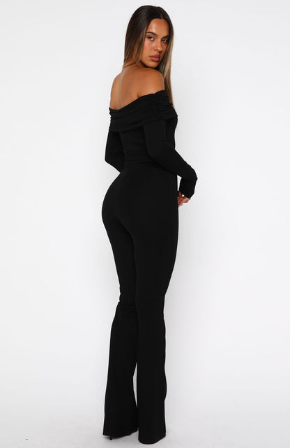 For The Girls Long Sleeve Jumpsuit Black