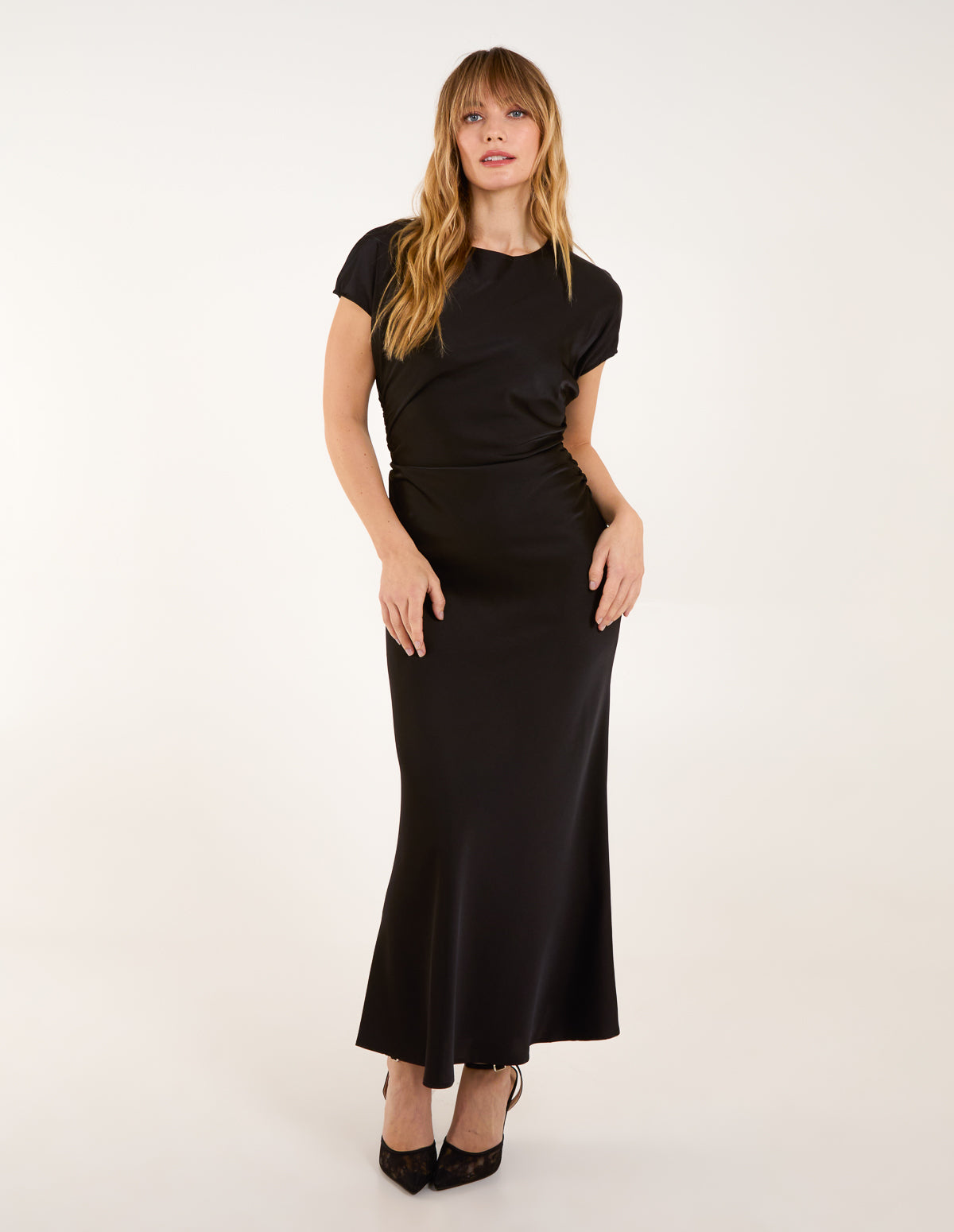 Bias Cut Batwing Slip Dress