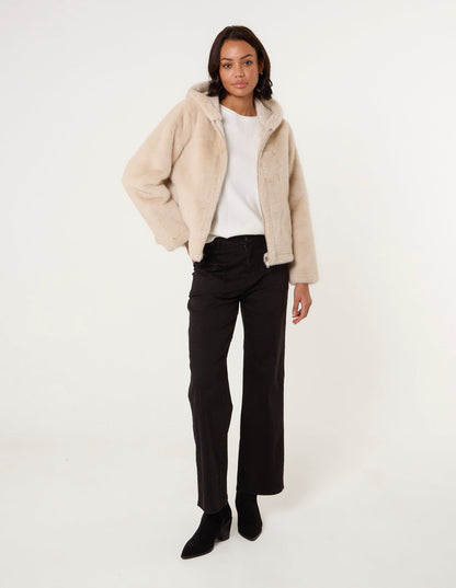 Faux Fur Hooded Jacket